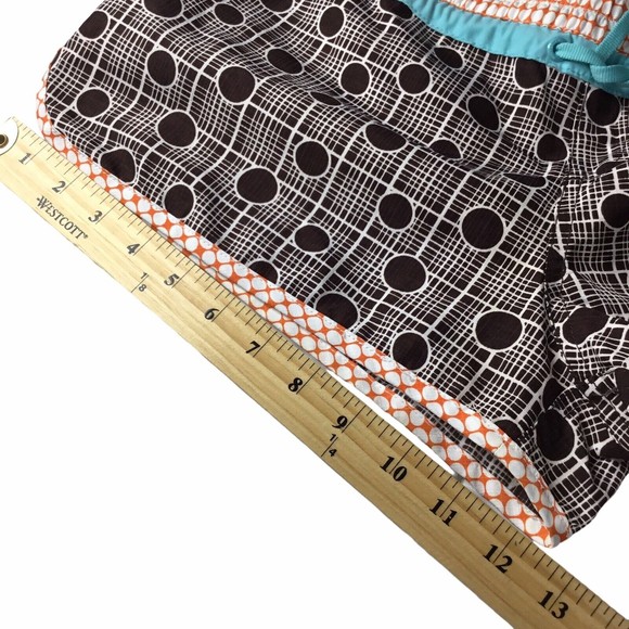 Roxy Size 11 Brown orange geometric board shorts Polyester Style L469569 - Picture 9 of 12